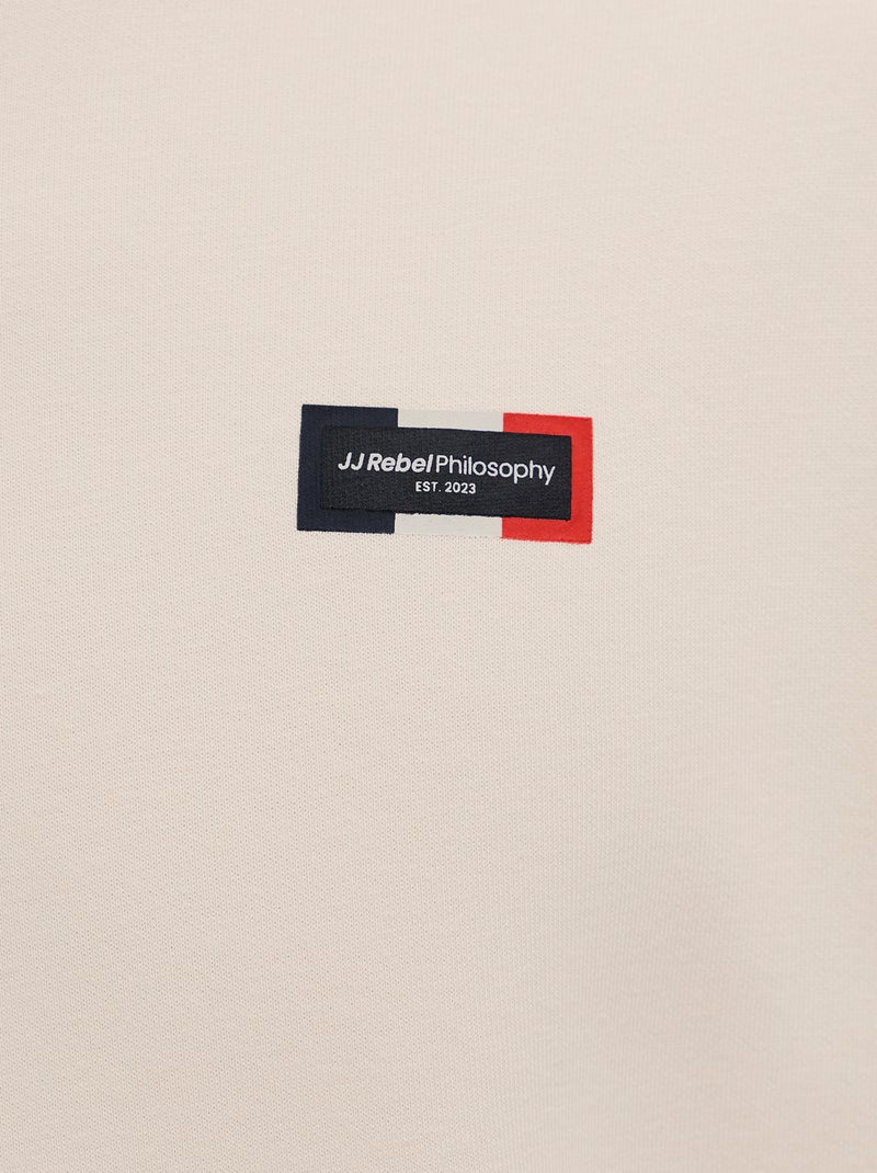 Pull imprimé uni en coton 'JJ Rebel' Beige - Kiabi