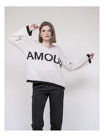 Pull inscription AMOUR KLAOFINA