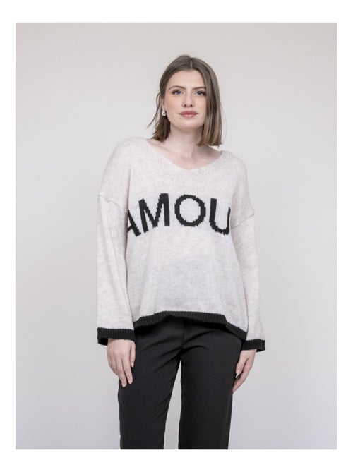 Pull inscription AMOUR KLAOFINA - Kiabi