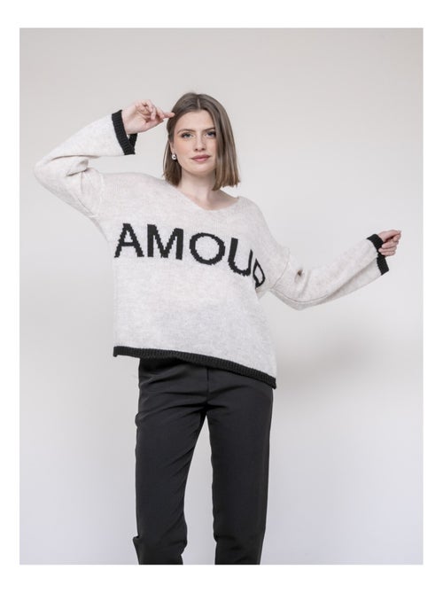 Pull inscription AMOUR KLAOFINA - Kiabi