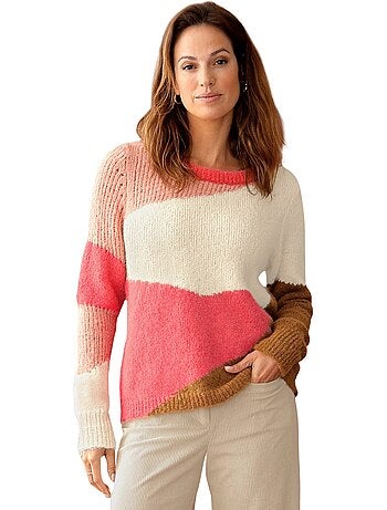 Pull intarsia col bateau - DAXON