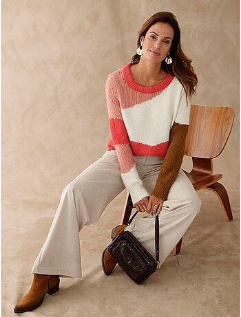 Pull intarsia col bateau - DAXON