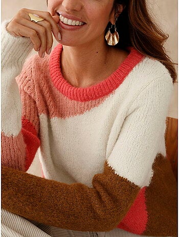 Pull intarsia col bateau - DAXON