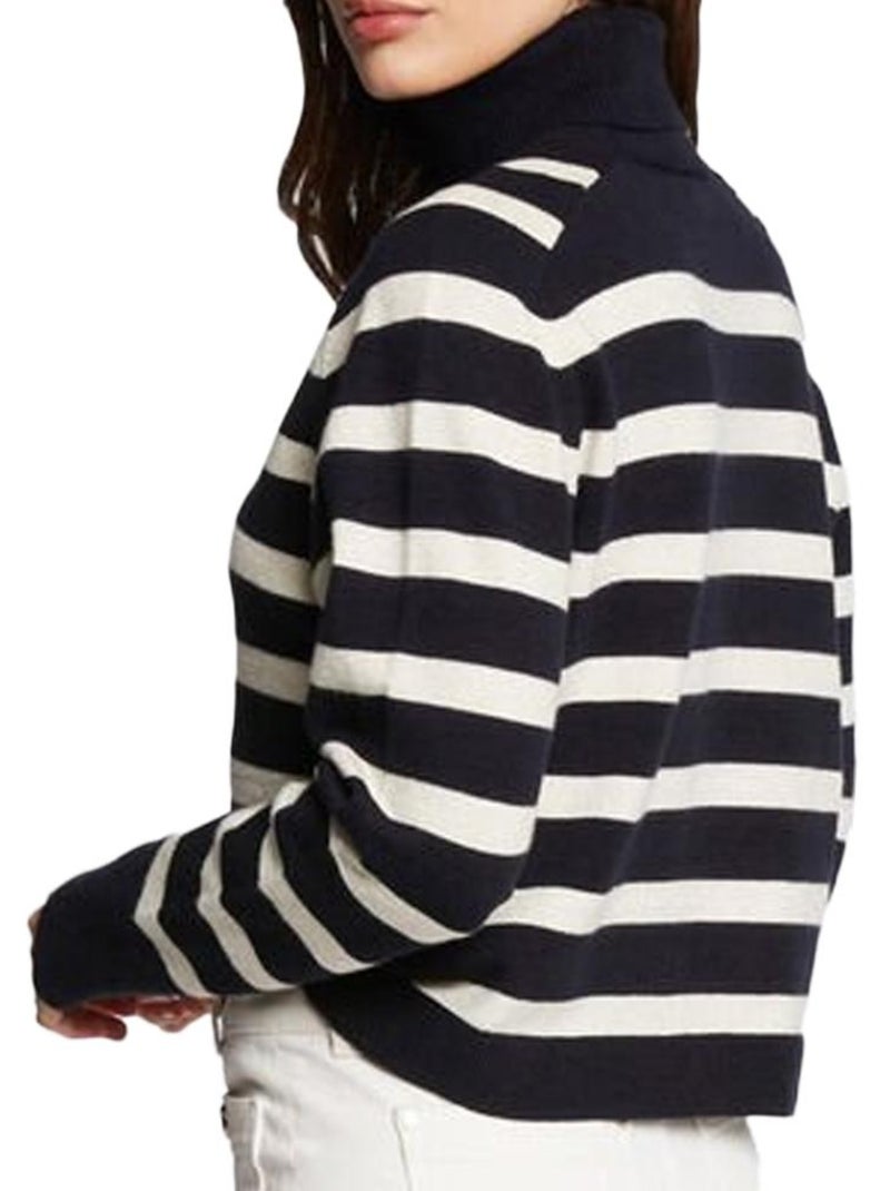 Pull Ivoire Femme Morgan MLAGON Bleu marine - Kiabi