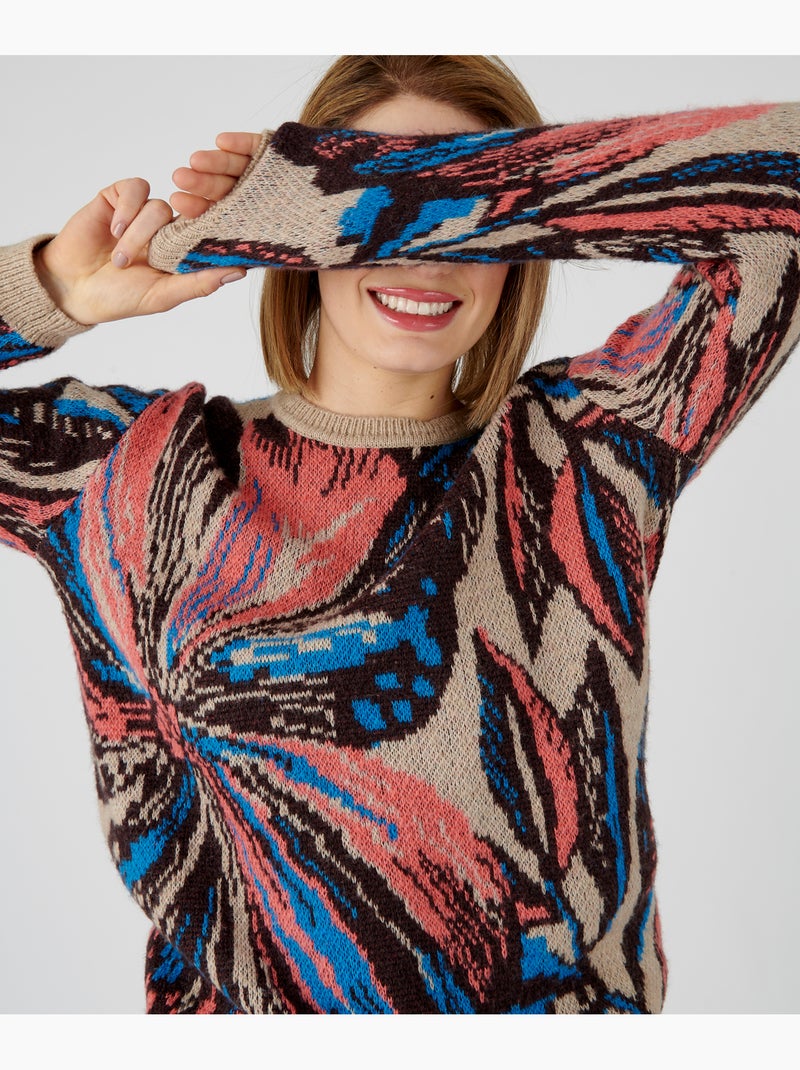 Pull jacquard - damart Marron - Kiabi