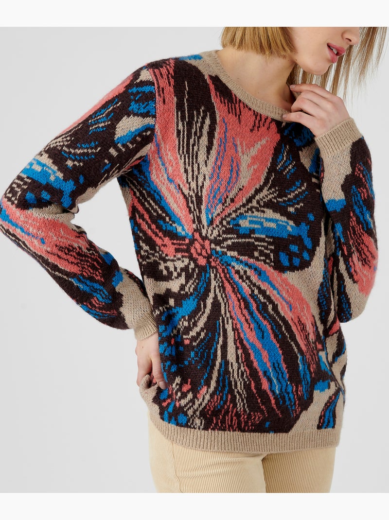 Pull jacquard - damart Marron - Kiabi
