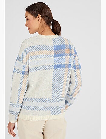 Pull jacquard à carreaux Thermolactyl - Damart