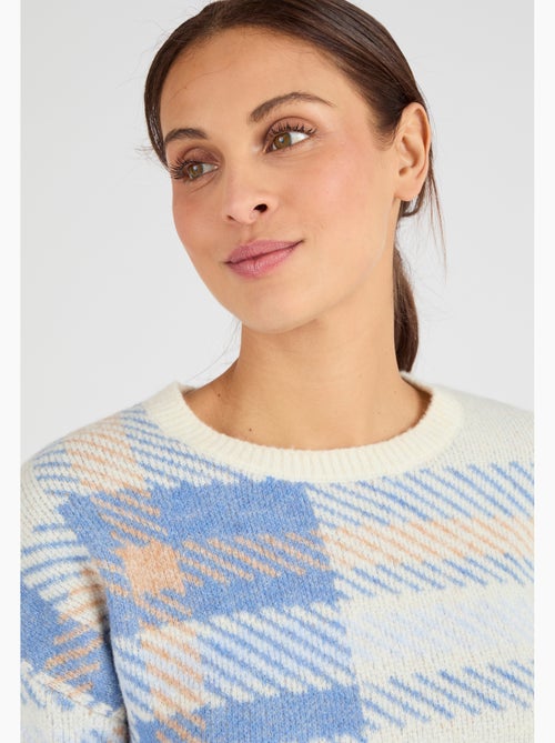 Pull jacquard à carreaux Thermolactyl - Damart - Kiabi Pull jacquard à carreaux Thermolactyl - Damart - Kiabi