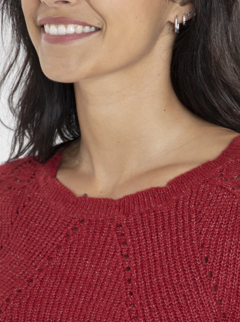 Pull Jacquard  Avec Col Rond | Gerard Pasquier Bordeaux - Kiabi