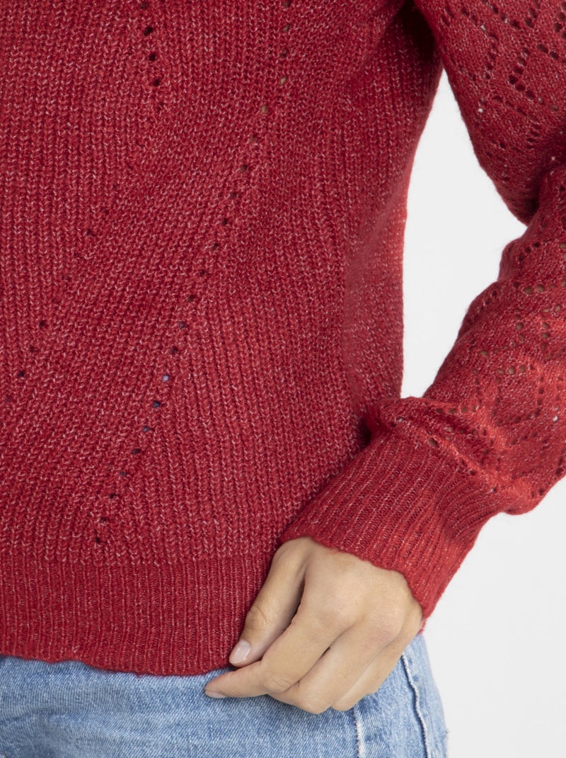 Pull Jacquard  Avec Col Rond | Gerard Pasquier Bordeaux - Kiabi