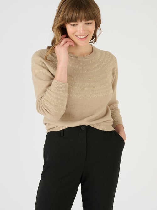 Pull jacquard brillant - Damart - Kiabi