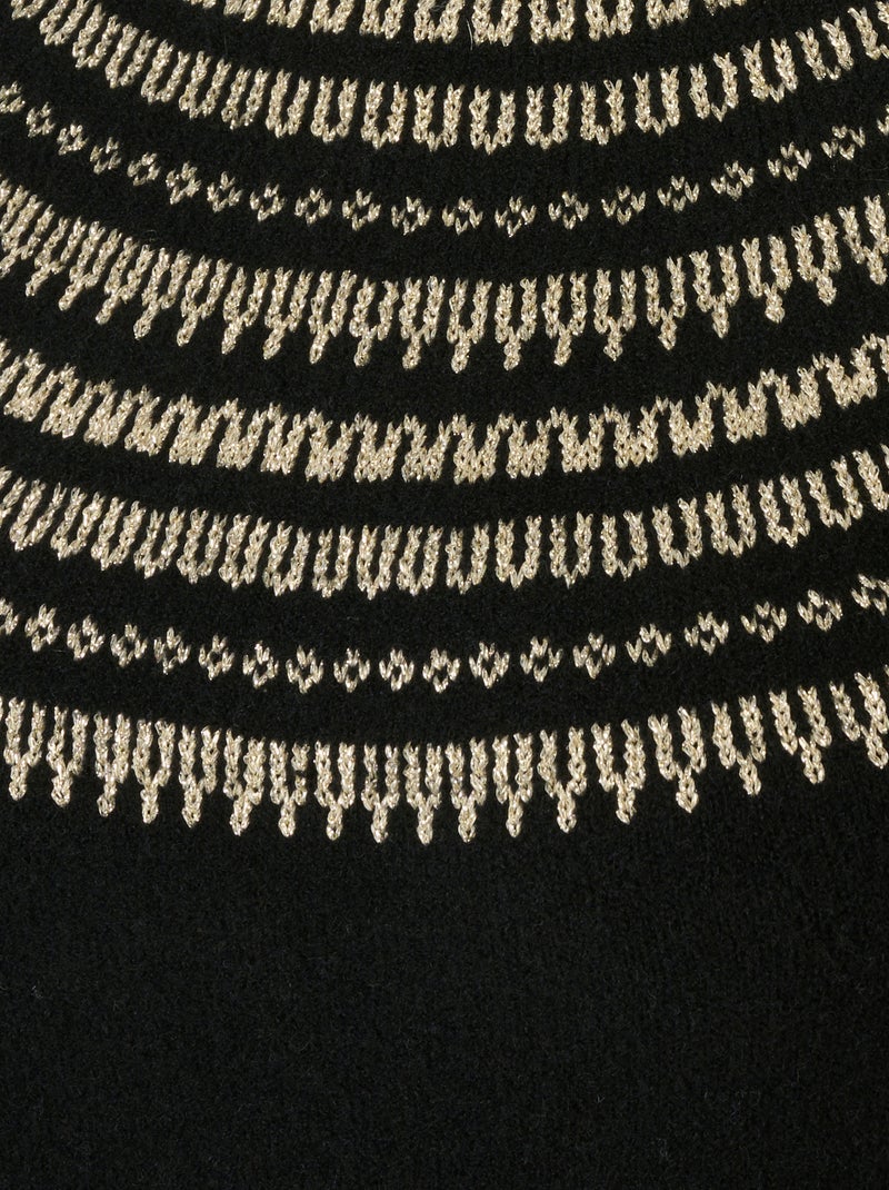 Pull jacquard brillant - Damart Noir - Kiabi