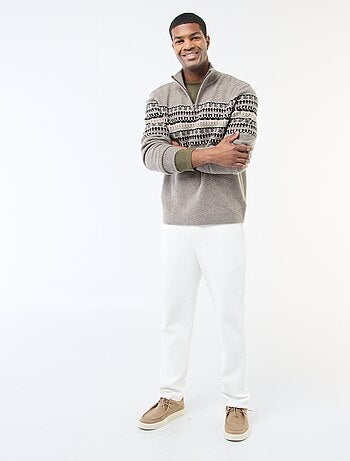 Pull jacquard col camionneur