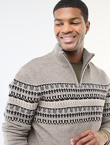 Pull jacquard col camionneur