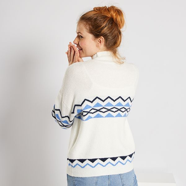Pull jacquard femme kiabi Outlet