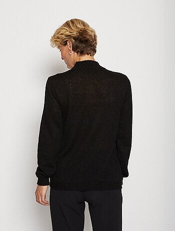 Pull jacquard col montant