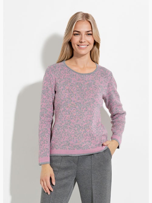 Pull jacquard col rond manches longues - afibel - Kiabi Pull jacquard col rond manches longues - afibel - Kiabi