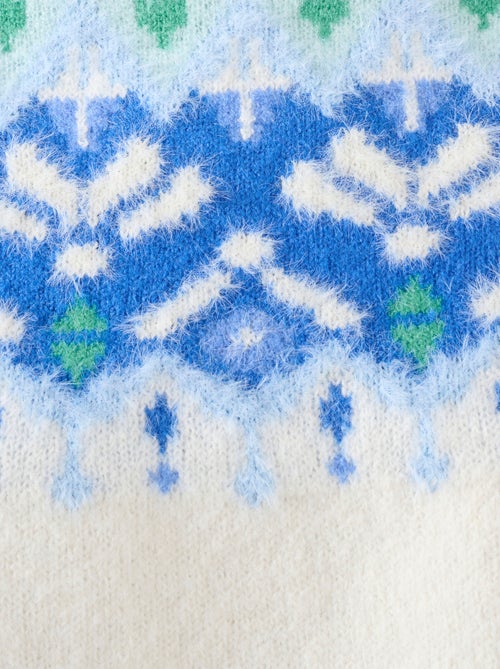 Pull jacquard col roulé Thermolactyl - Damart - Kiabi