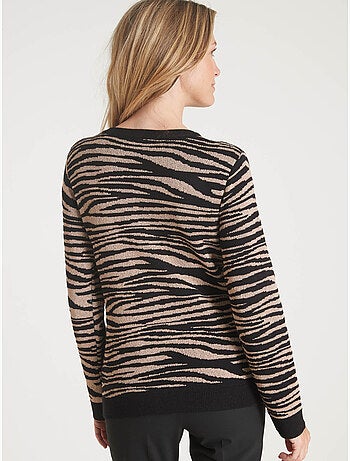 Pull jacquard col V - DAXON