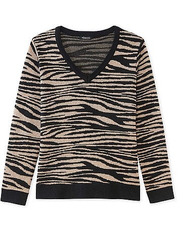 Pull jacquard col V - DAXON