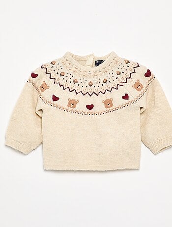 Pull jacquard de Noël en maille grosse jauge