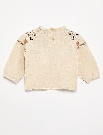Pull jacquard de Noël en maille grosse jauge