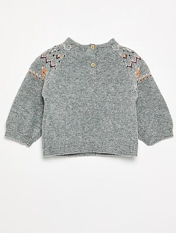 Pull jacquard de Noël en maille grosse jauge