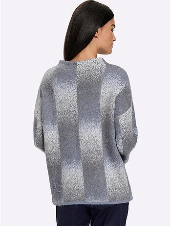 Pull jacquard dégradé de couleurs mode - taille standard - helline