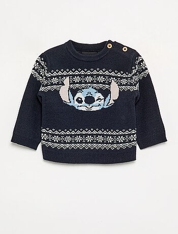 Pull jacquard 'Disney' 'Stitch' 'Noël'