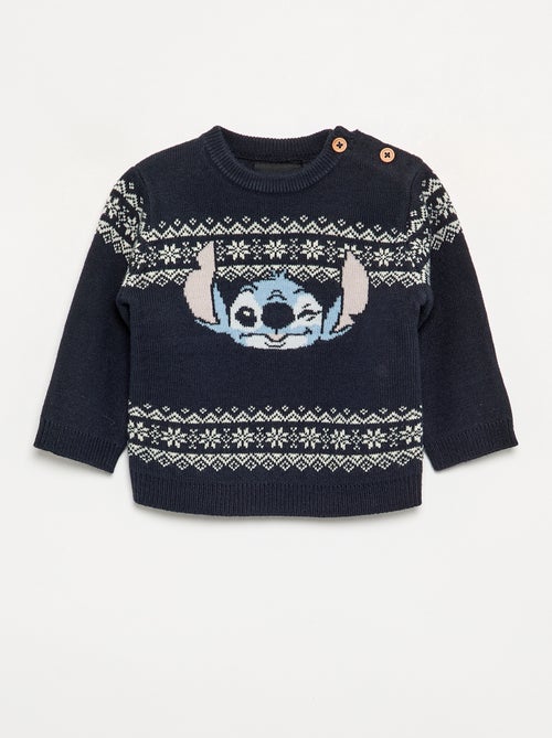 Pull jacquard 'Disney' 'Stitch' 'Noël' - Kiabi