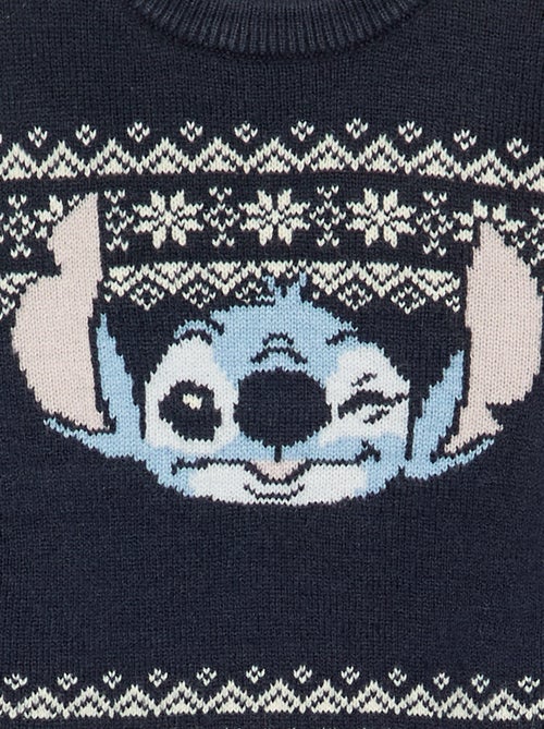 Pull jacquard 'Disney' 'Stitch' 'Noël' - Kiabi
