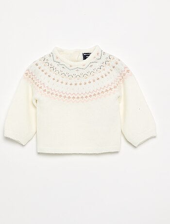 Pull jacquard de Noël en maille grosse jauge
