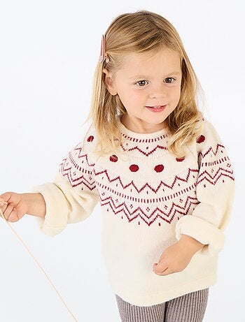 Pull jacquard de Noël en maille grosse jauge