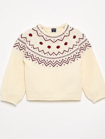 Pull jacquard de Noël en maille grosse jauge