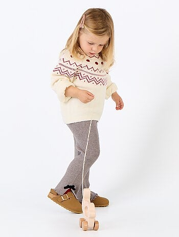Pull jacquard de Noël en maille grosse jauge