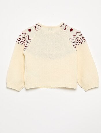 Pull jacquard de Noël en maille grosse jauge