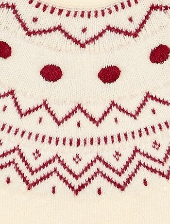 Pull jacquard de Noël en maille grosse jauge