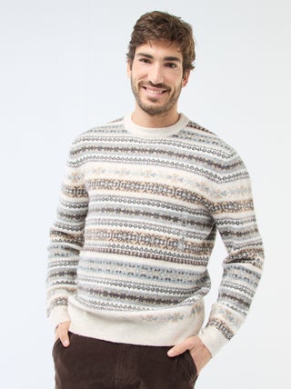 Pull jacquard épais