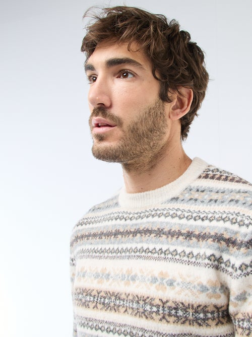 Pull jacquard épais - Kiabi