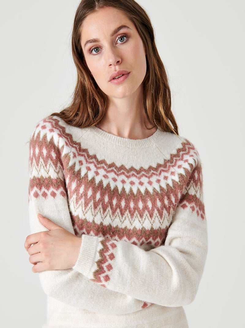 Pull Jacquard DEVERNOIS SPORT - Taille XL (4) - Multicolore - Thème Marin - Occasion Très Bon état