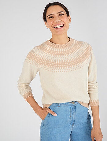 Pull jacquard et fils brillants Thermolactyl - Damart