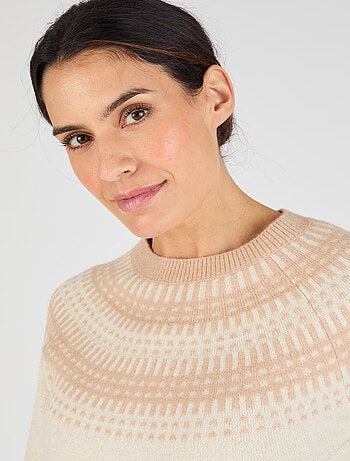 Pull jacquard et fils brillants Thermolactyl - Damart