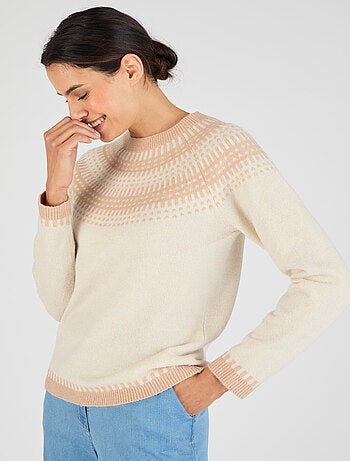 Pull jacquard et fils brillants Thermolactyl - Damart