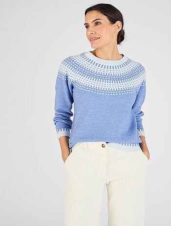 Pull jacquard et fils brillants Thermolactyl - Damart