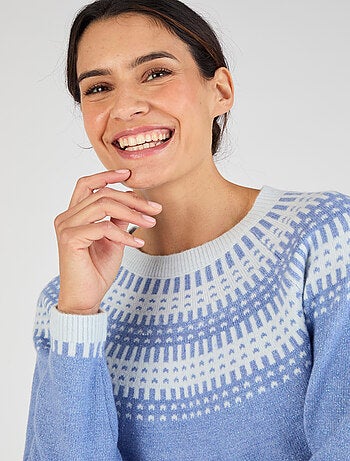 Pull jacquard et fils brillants Thermolactyl - Damart