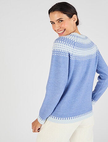 Pull jacquard et fils brillants Thermolactyl - Damart