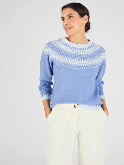 Pull jacquard et fils brillants Thermolactyl - Damart - Kiabi