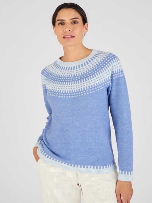 Pull jacquard et fils brillants Thermolactyl - Damart - Kiabi