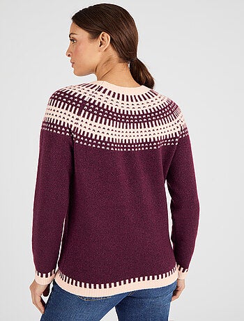 Pull jacquard et fils brillants Thermolactyl - Damart