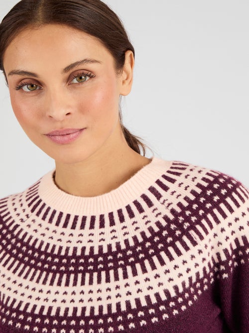 Pull jacquard et fils brillants Thermolactyl - Damart - Kiabi